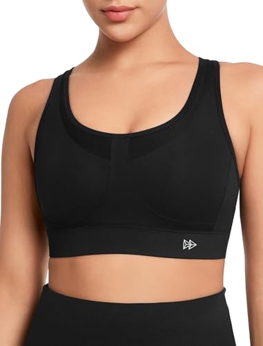 Yvette Adjustable Sports Bras for Women High Support Large Bust Wireless Running Workout Sports Bra High Impact Plus Size2