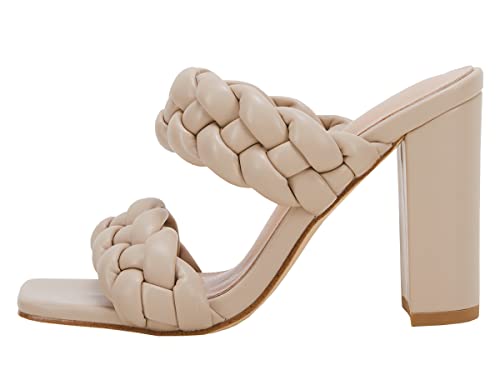 Image of VETASTE Women's Braided Chunky Heel Open Toe Sandals