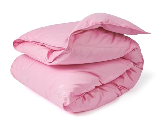 Image of ZPECC Toddler Goose Down Comforter, 41x48 Hypoallergenic Baby Duvet Insert, Soft Lightweight All Season Quilt Blanket for Crib Daycare Stroller Pink