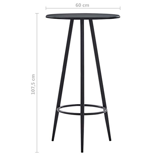 Table de bar noir stable en acier pour aménager un petit espace - 3