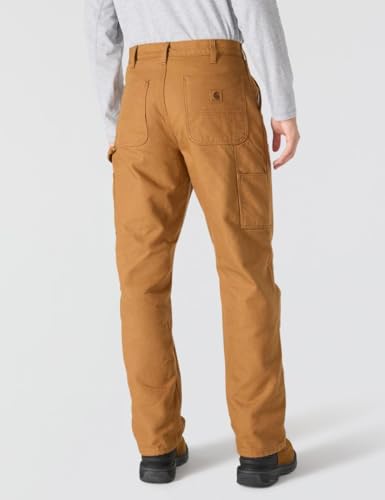 Image of Carhartt Men's Washed Duck Dungaree Flannel Lined Work Pant