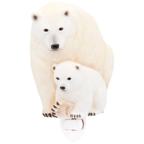 Polar Bear Mother and Cub Nightlight by Ibis & Orchid Design