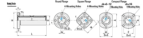 Flanged Linear Bushing - Compact, Double Bushing 12mm 1pc