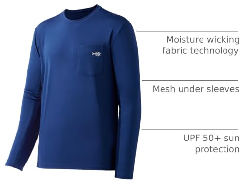 Image of BASSDASH Men's UPF 50+ Performance Long Sleeve T-Shirt UV Sun Protection Fishing Hiking Sports Shirts