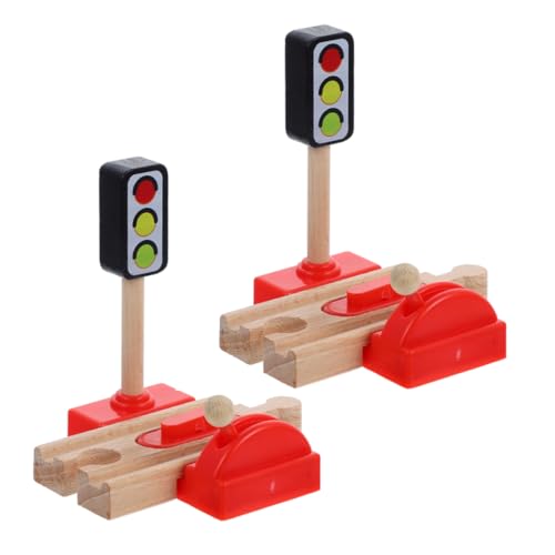 SUPVOX 2 Piezas De Accesorios para Vías De Tren Señales De Tráfico Ferroviarias Juguetes para Trenes Accesorios para Escenas De Vías De Tren Juguetes para Señales De Tráfico Vías De