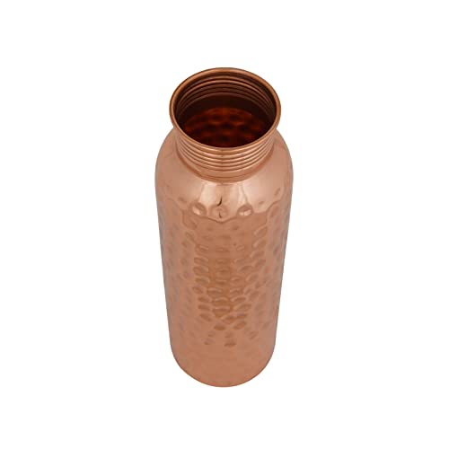Craft Trade Pure Copper Water Bottle - Leak Proof Design Vessel Ayurveda Health Benefit Pitcher for Sport, Fitness, Yoga - 950 ML