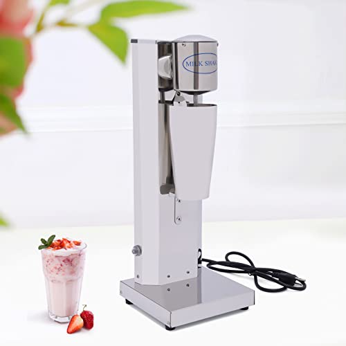 800ML Milkshake Machine Electric Milk Shakers 180W Commercial Milkshake Machine 16000rpm Milkshake Maker Machine Single Head Drink Mixer Stainless Steel Milk Shaker Maker Mixer Smoothie Milk