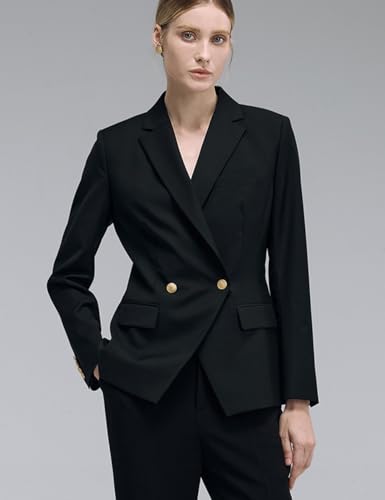 2 Pieces Pant Suits for Women Dressy Blazer One Button High Waisted Pants Sets Business Casual Outfits4