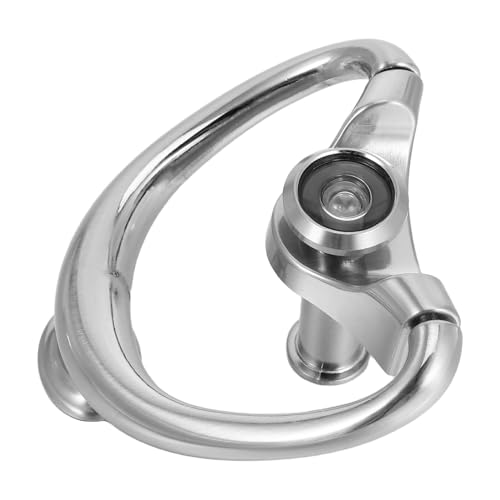 Aldaba de puerta de aleación de zinc con visor integrado plateado 2