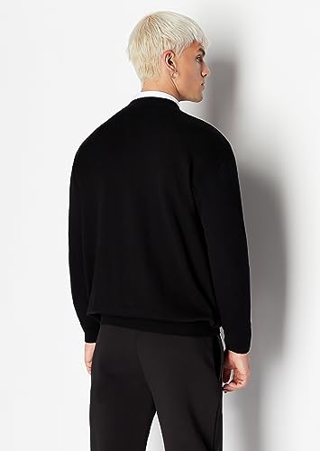 Armani Exchange Men's Cotton Rayon Pullover Logo Sweater4