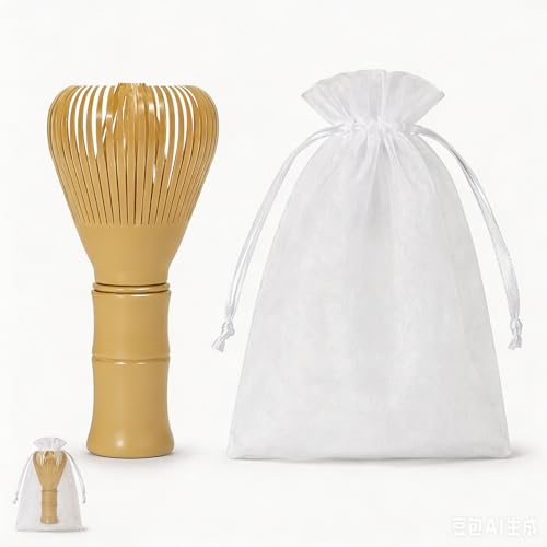 Reusable PP Resin Matcha Whisk Japanese Tradition Matcha Accessories Matcha Whisks Suitable for The Tea CeremonyYellow