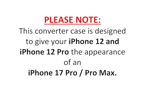 Image of MOBILOVE Converter Case for iPhone 12 / iPhone 12 Pro to iPhone 17 Pro / 17 Pro Max Style Design Comes with Logo Shockproof Back Cover with Camera Protection & Slim Matte Finish (Silver)