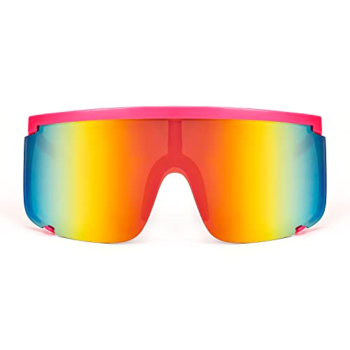 FEISEDY Men Women Sunglasses, Sports Cycling Oversized 80s 90s Shades B40892