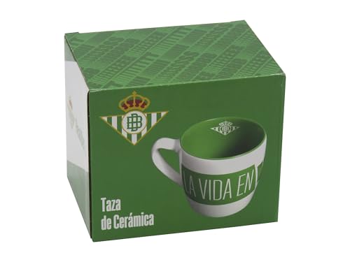 CyP Brands- Betis, Taza, Desayunos, Cerámica, Menaje, Tazas Originales, Color Verde, Producto Oficial