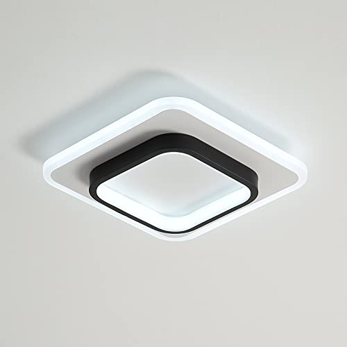 Goeco Plafoniera LED Soffitto Moderno, Lampada da Soffitto 20W 2300LM, Quadrata Plafoniera per Corridoio Balcone Camera da letto, 3000K / 4500K / 6500K, Diametro 24cm
