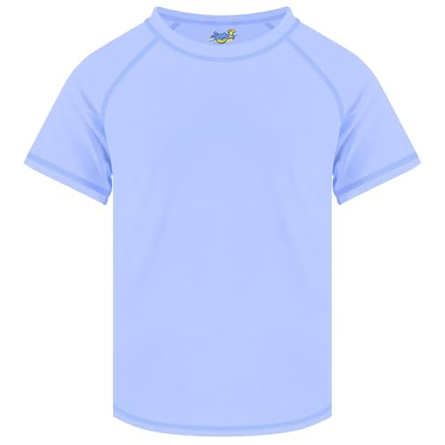 Image of Semois Boys Rash Guard Swim Shirt Short Sleeve Swimwear Toddler Kids Youth Rashguard Water Shirt UPF+ 50 Quick Dry Shirt