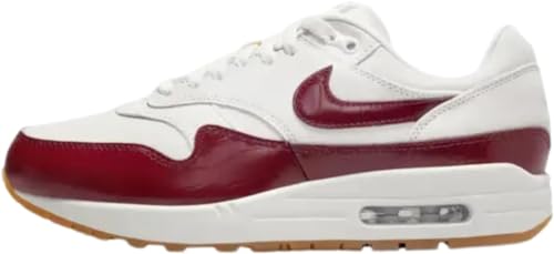 Image of Nike Air Max 1 LX Women's Shoes, Sail /Sail /Gum Light Brown /Team Red, Size 10