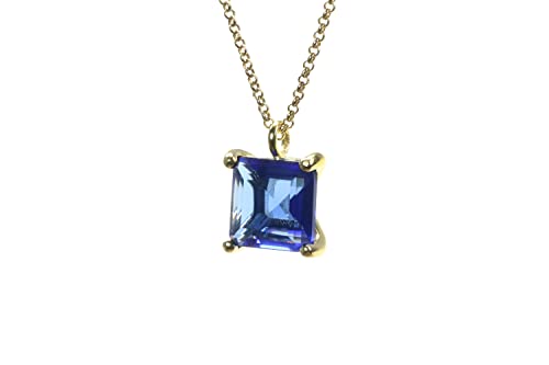 Collier saphir bleu cadeau occasion spéciale avec son écrin à bijoux raffiné