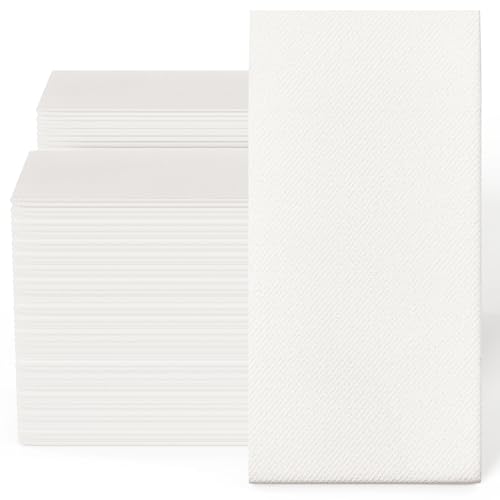 200 Pack Disposable Guest Towels Soft and Absorbent Linen Feel Paper Hand Towels Decorative Bathroom Hand Napkins for Kitchen Parties Weddings Halloween