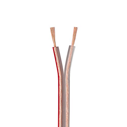 2. Bild von ARLI 100m Lautsprecherkabel transparent – 2x2,5 mm² CCA flexibel + Metermarkierung für HiFi Surround Auto Boxen 2 x 2,5 Lautsprecher Kabel 100m 2x2,5mm²