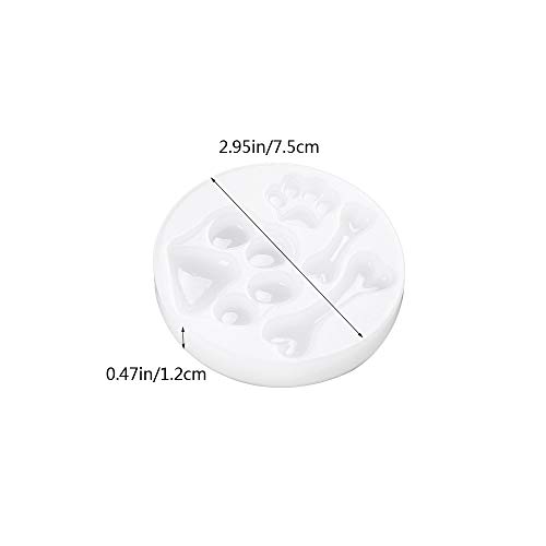 Nifocc Hundepfote Silikonform Hundeknochen Anhänger Harzformen für DIY Schmuck Basteln - 2 Stk
