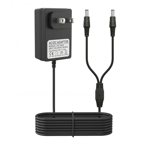 E Collar Charger for Mini Educator 300 400 ET-300 ET-400 Dog Training Collars Dual Lead Charging Cable Power Adapter for Shock Collar
