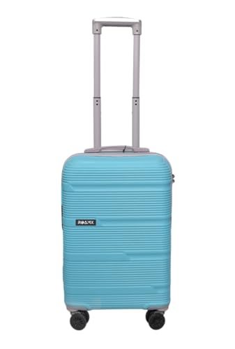 Image of ABS Hard Suitcase 55 cm Cabin Luggage, Trolley Bag with Smooth 8 Wheel System Combination Lock and Strong Zipper | Carry On Travel Case for Air, Road and Weekend Trips | Teal