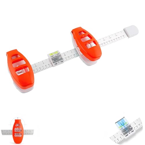 2026 Creative Wall Hanging Tool with Level Picture Hanging Leveling Tool & Picture Hanging Ruler with Level Bubble Level & Marking Guide for Wall Art Mirrors Shelves (orange)