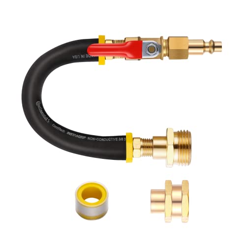 Zestaw do zimowania kampera i adapter do wydmuchiwania zraszacza z zaworem odcinającym: Wtyczka szybkozłączka sprężarki powietrza adapter do zraszaczy do zimowania systemów zraszaczy zimowania