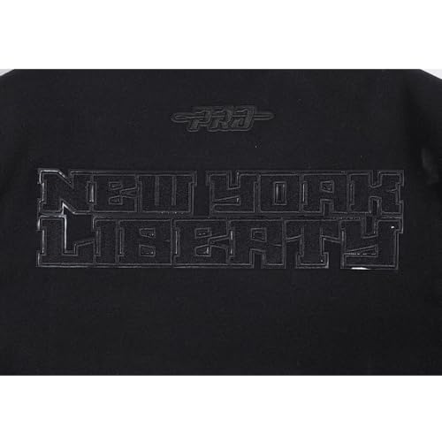 Image of Pro Standard Mens WNBA Classic Triple Black Varsity Jacket