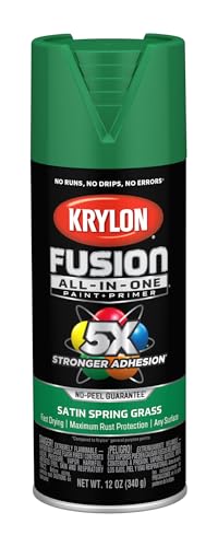 Image of Krylon Fusion All-In-One Adhesive Spray Paint for Indoor /Outdoor Use, 12 oz, Spring Grass