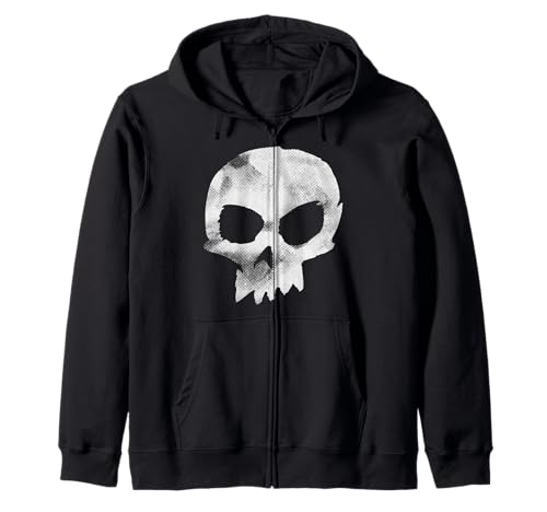 Image of Disney Pixar Toy Story Sid Skull Classic Big Chest Emblem Zip Hoodie