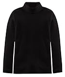 Popular Big Boy's Solid Cotton Turtleneck - Black - 10