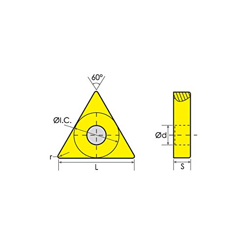 Insert carbure Tri-ang HHIP 2003-0011 rigide de taille I.C. 1/10,2" modèle TPGH-21.51-C-5