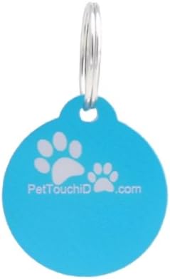 PetTouchID Smart Pet ID Tag, QR Code, NFC, GPS Location (Blue)