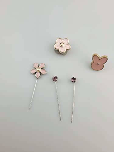 Image of MeiSie Magnetic Hijab Fastener Set - Combo of 5 Stylish Hijab Clips, Brooches, Needle Locks & Scarf Holders