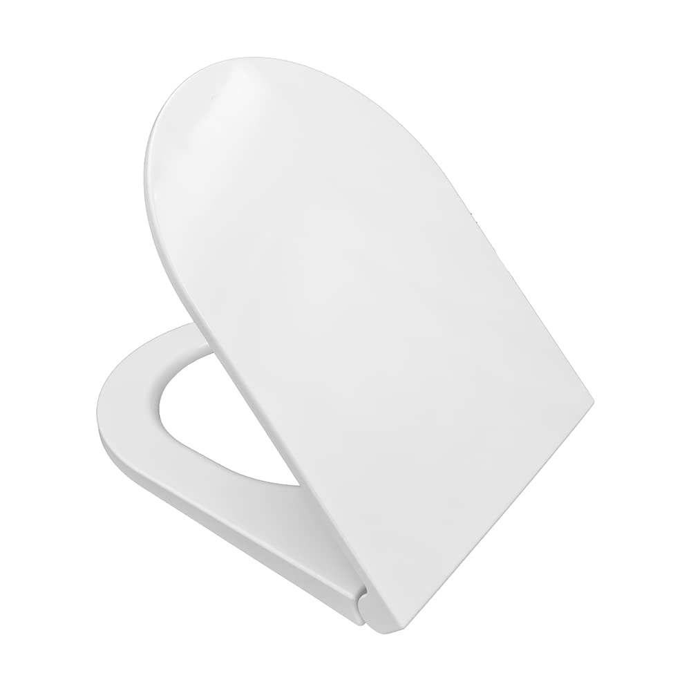 Copriwater Compatibile VITRA Integra Round, Modello Slim Chiusura softclose rallentata, Sedile WC in termoindurente Bianco, Modello dedicato
