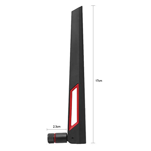Sangmei Antena de roteador de banda dupla 2.4G / 5.8G Antena externa omnidirecional c/conector macho