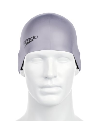 Speedo Plain Moulded Silicone Cap Gorros Natación, Unisex Adulto, Chrome, Talla Única