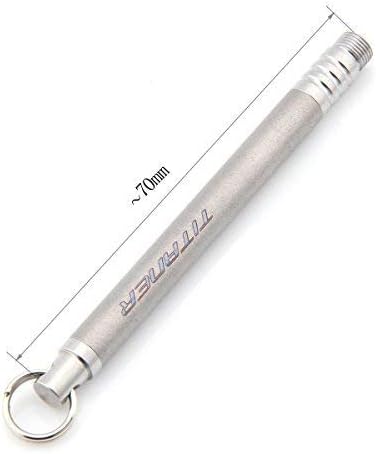 TITANER EDC Lightweight Titanium Multifunction Toothpick Tool With Protect Case (Sliver)
