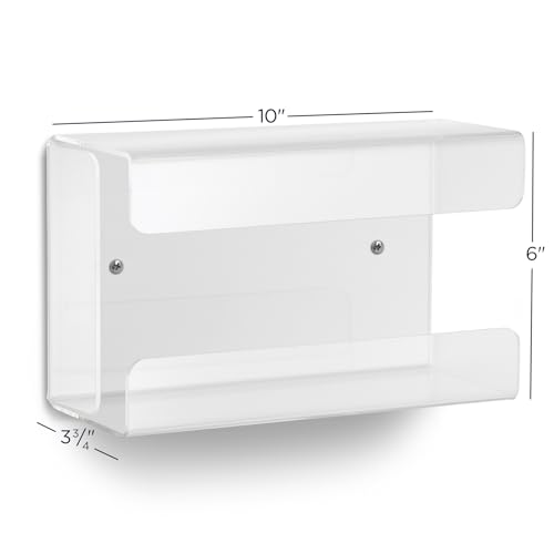 Soporte acrílico para guantera Practicon de pared transparente y horizontal 4