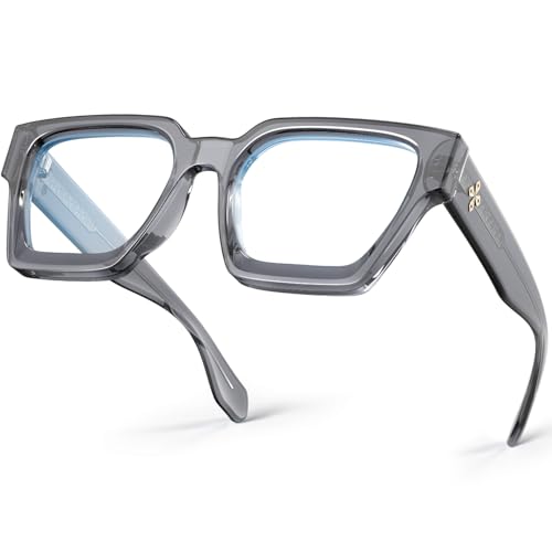 VISOONE NE Blue Light Blocking Glasses Rectangle Chic Preppy Look Multicolor Frame for Women Men River, multicoloured