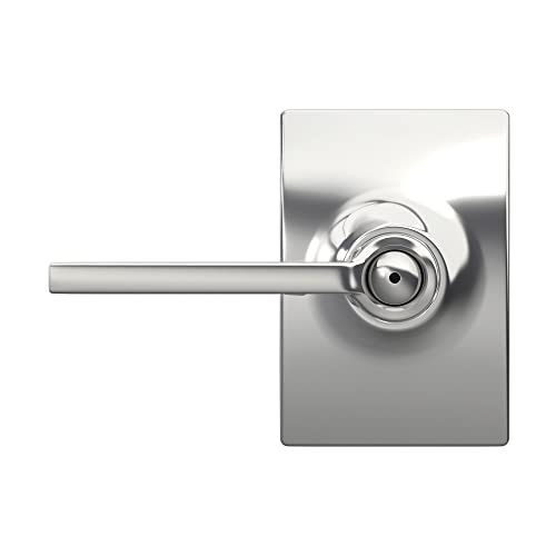 Schlage F40 Lat 625 Cen Latitude Door Lever With Century Trim, Bed & Bath Privacy Lock, Bright Chrome #TOP4