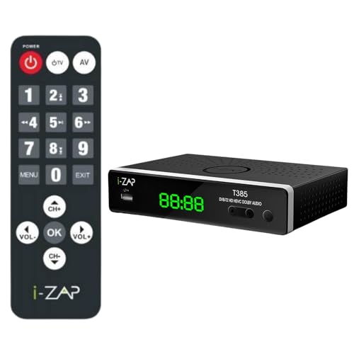 【Nuovi Decoder DVB-T2】Grazie Alla Nuova Tecnologia 2.0 Che Aumenta La Capacita Di Ricezione. il decoder digitale terrestre 2025 di i-ZAP è progettato per nascondersi dietro la TV, Alimentatore esterno non necessario su TV con porta USB, puoi controllare facilmente il decoder tv dal sensore a infrarossi IR esteso.