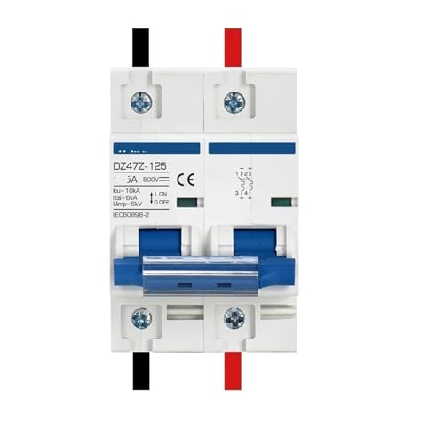 Disjoncteur miniature solaire photovoltaïque 2P contre surtensions 63A