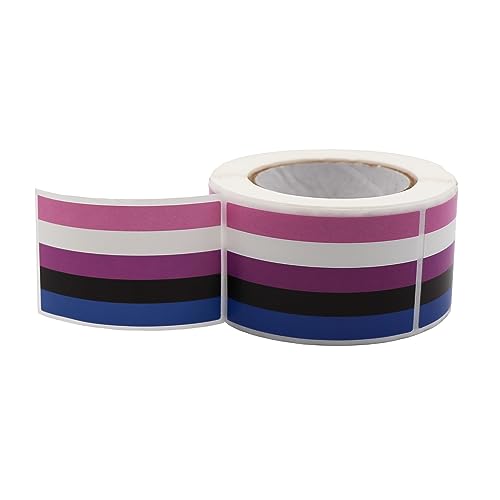 Genderfluid Sticker Rolle 250 Sticker Stickerformat: 3cm x 5cm