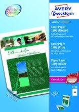 Avery Zweckform© 1198 Superior Colour Laser Papier, DIN A4, beidseitig beschichtet - gl„nzend, 120 g/mý, 200 Blatt