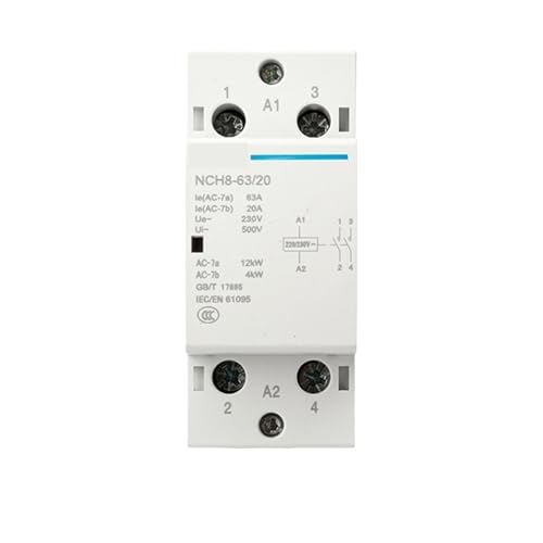 Contacteur AC domestique NCH8 63A pour automatiser le chauffage nocturne