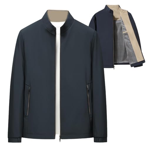 Aviationp Men's Standing Collar Zipper Casual Jacket, Aviation Jacket, Casual Spring Fall Windbreaker Coat with Pocket