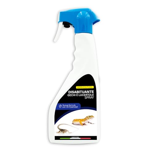 AGRI-CULTURA® | Repellente Disabituante per Gechi Lucertole e Rettili 1L | Barriera Naturale Olfattiva per Allontanare Gechi e Lucertole in casa e in Giardino | Spray Pronto Uso Made in Italy.